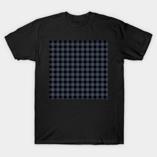 Blue Charcoal Medium Gingham by Suzy Hager      Black & Blue T-Shirt